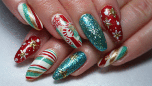 christmas nail designs Hieme.shop